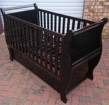 Solid Wood Sleigh Cot