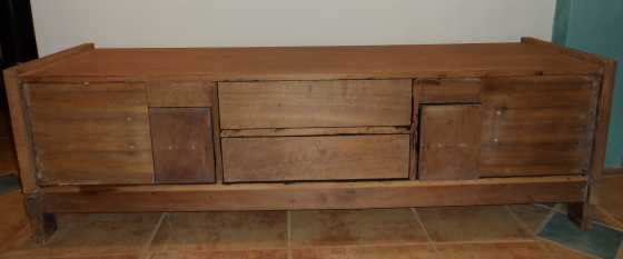 Solid wood TV unit