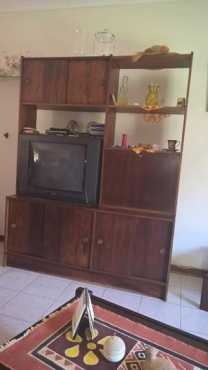 Solid wood wall unit