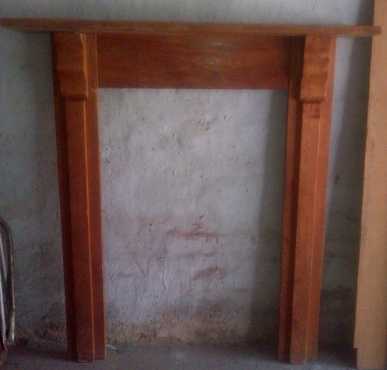 Solid Yellow Wood Fireplace Surround