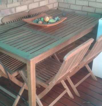 Soliede hout patio stel