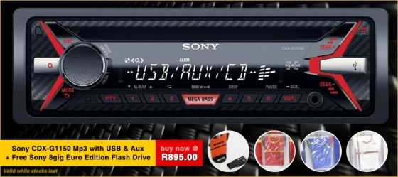 Sony cdx-g1150u mp3 with usb  FREE 8gig USB