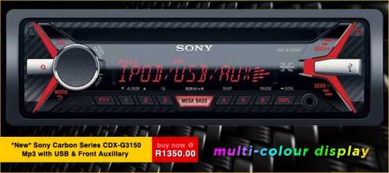 Sony CDX-G3150UV Carbon series Mp3 with USB R1350