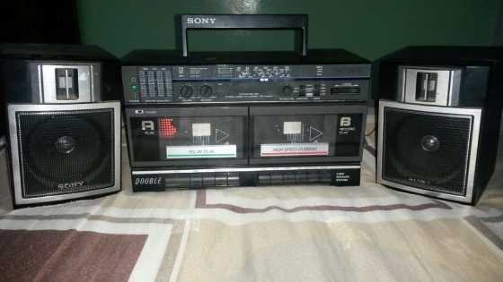 Sony radio double cassette player