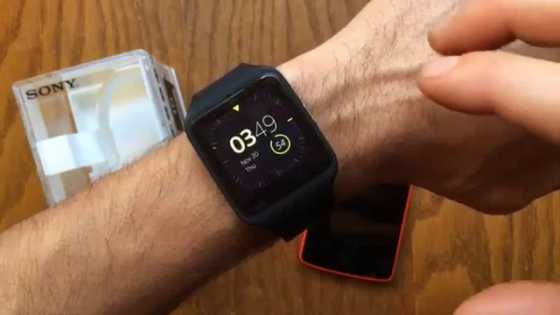 Sony Smartwatch 3 Powered By Android Wear silicon Black