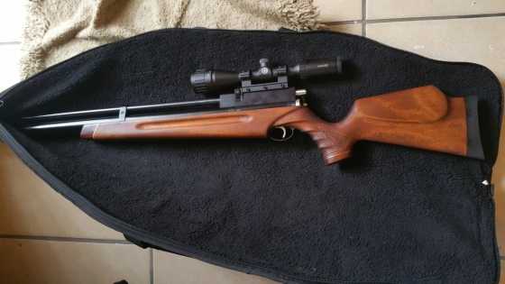 SPA M11 .22 PCP multishot air rifle and air cylinder