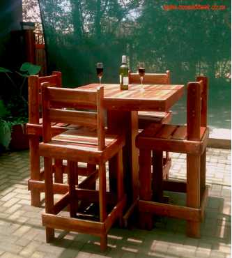 SPECIAL NOW ON Solid Wood 4 Seater Teak Bar Set (NEW)