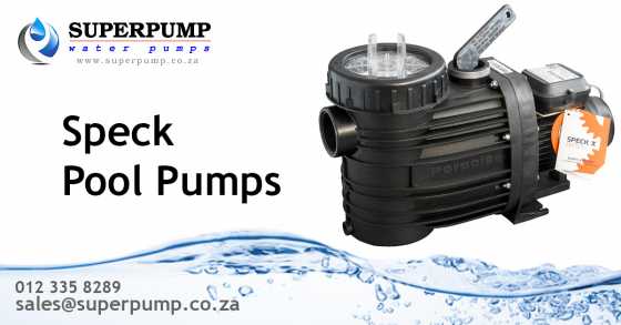 Speck Pool Pumps, pipes and fittings