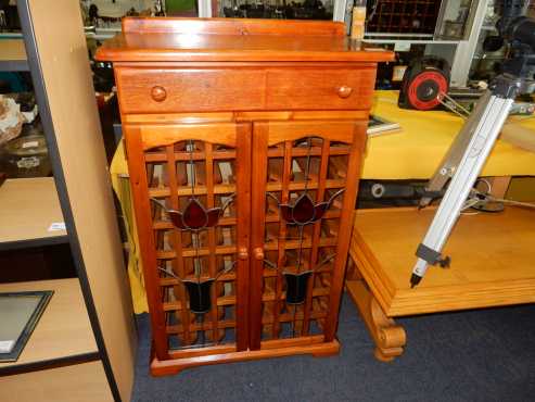 Stained Glass Wooden Wine Rack