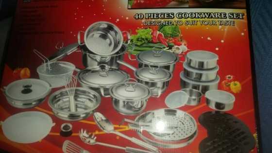 Stainless steel 40pcs pots for sale