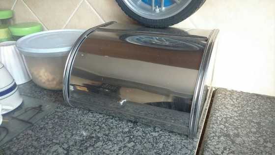 stainless steel bread bin