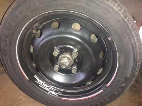 Steelies 14s with tyres 100pcd swop