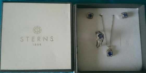 Sterling Silver and Cubic Zirconia three piece set