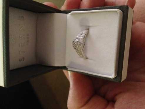 Sterling Silver Diamond Ring