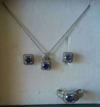 Sterns sterling silver cubic zirconia set.