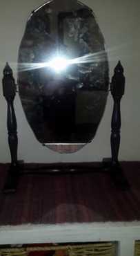 Stinkhout antique shaving mirror