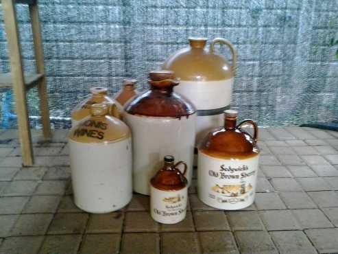 STONEWARE SHERRY BOTTLES