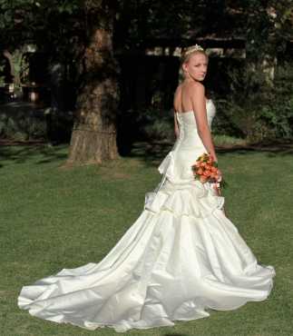 Strapless Ivory Wedding Dress.