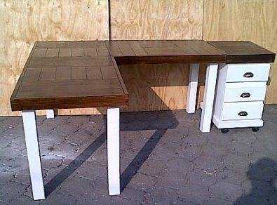 Study desk Fseries L Shape 1700 Combo Two tone