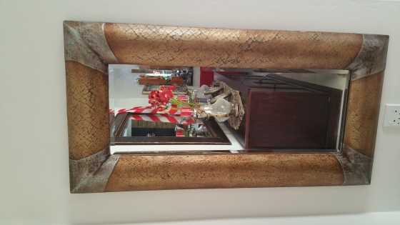 STUNNING DESIGNER GOLD MIRROR FOR SALE