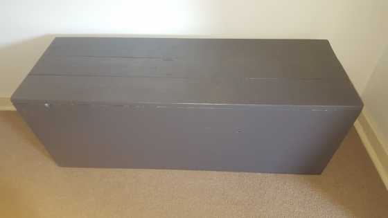 Stunning Grey Wooden Storage Chest