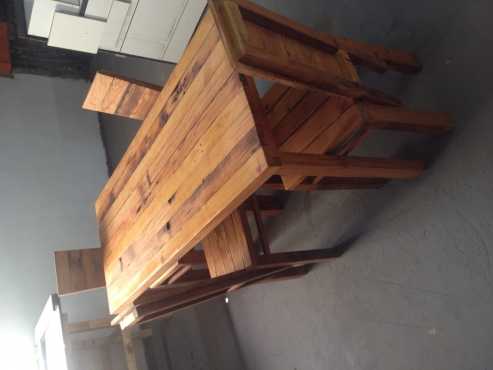 Stunning Hand crafted 4 seater dining room  kitchen table set R4000-00  I also do hand crafted coff