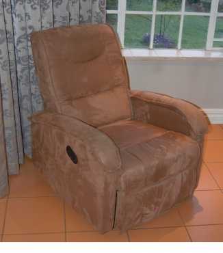 Suede recliner new