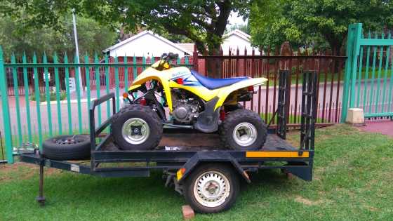 Suzuki LTZ 250 Quad and trailer and helmit for sale