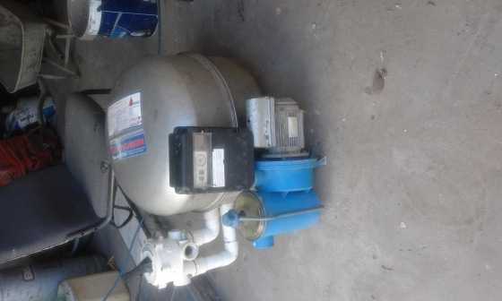 Swimming pool motor and filter