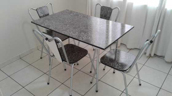 Table with 4 chairs  New  Marble look