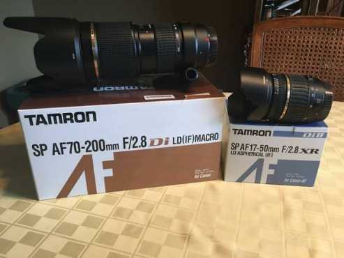 Tamron AF 70-200mm F2.8 lens with Tamron SP AF 17-50mm