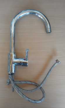 Tap (Sink Mixer) Upright for KitchenBathroom with side lever Sanpride Aspire. With 2 soft pipes.