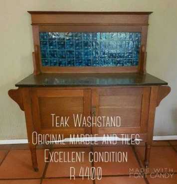 Teak wash stand