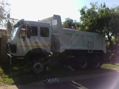 ten cube tipper truck for hire at moot street,daspoort.