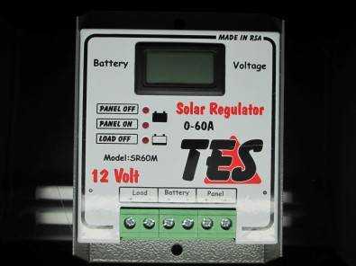 TES SOLAR REGULATORS 12V 60AMP WITH SCREEN