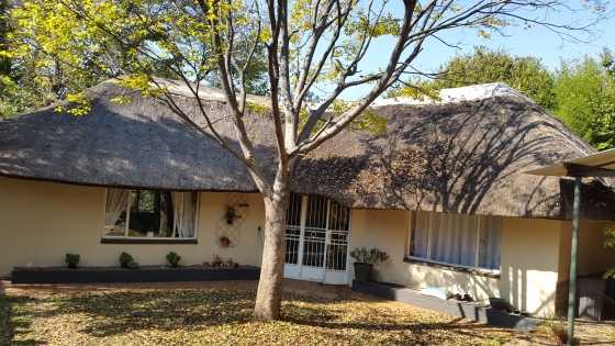 Thatch cottage in the country.