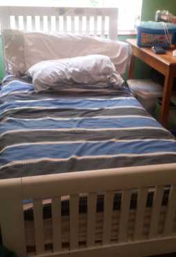 Three quarter bed plus mattress for sale