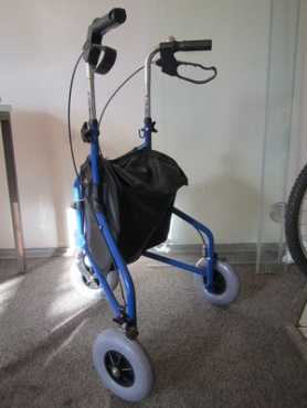 Three Wheeled Walker with Hand Breaks