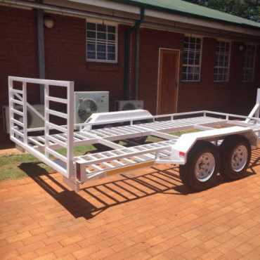 Tilting car trailer, double axle with brakes Riviera, Pretoria