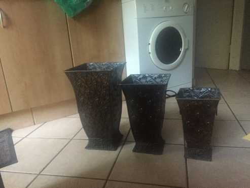 Tin flower vases