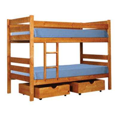 Toms Pine Bunk Bed in oak or oregan finish