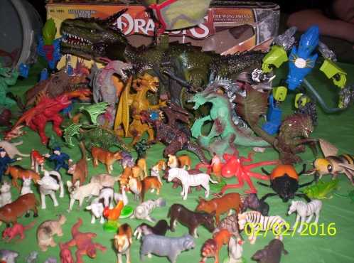 Toy Dragons, Robot Figures, Sea Animals, Land Animals etc.