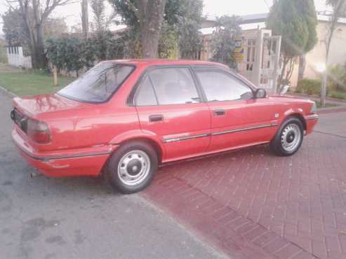 Toyota Corolla 1.3 - 1992 model- Red in colour