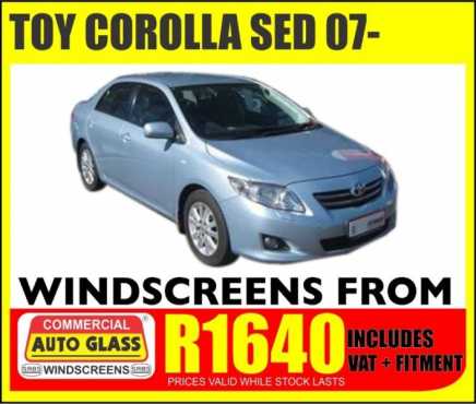 TOYOTA COROLLA WINDSCREEN