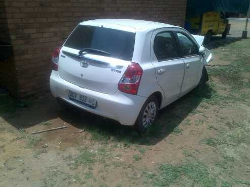 TOYOTA ETIOS STRIPPING FOR SPARES CALL