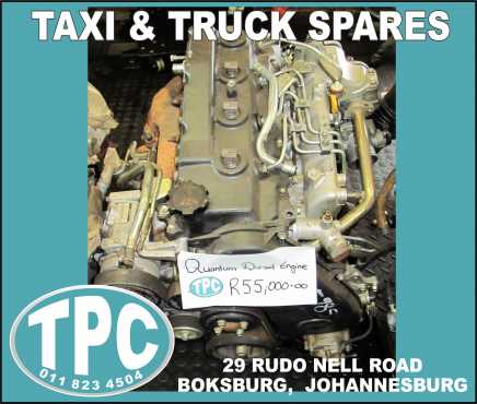 Toyota QUANTUM Diesel ENGINE - Replacement Taxi parts for sale at TPC