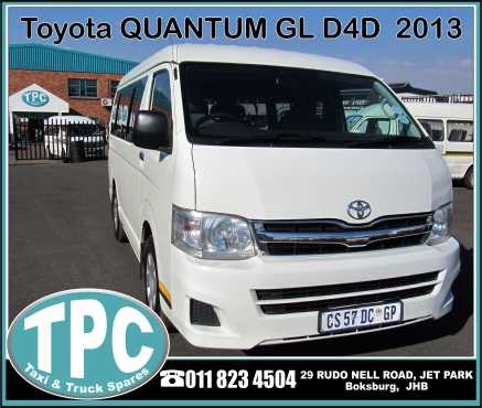 Toyota QUANTUM GL D4D -2013 - 10 Seater - Low Roof for SALE at TPC
