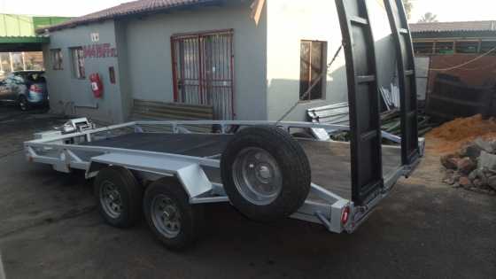 Trailer Double Wheeler  with Winch  Heavy  Duty