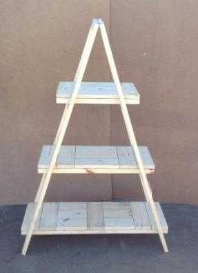 Trestle shelving - A Frame Tree shape 3 tier 1670