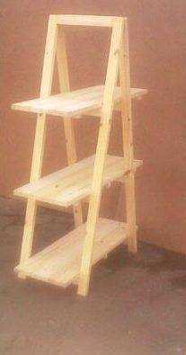 Trestle shelving - Single A Frame 3 tier 1670 Raw